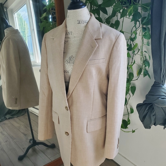 BABATON | Aritzia Heather Oat Beige Agency Blazer (Size M) - Picture 3 of 13